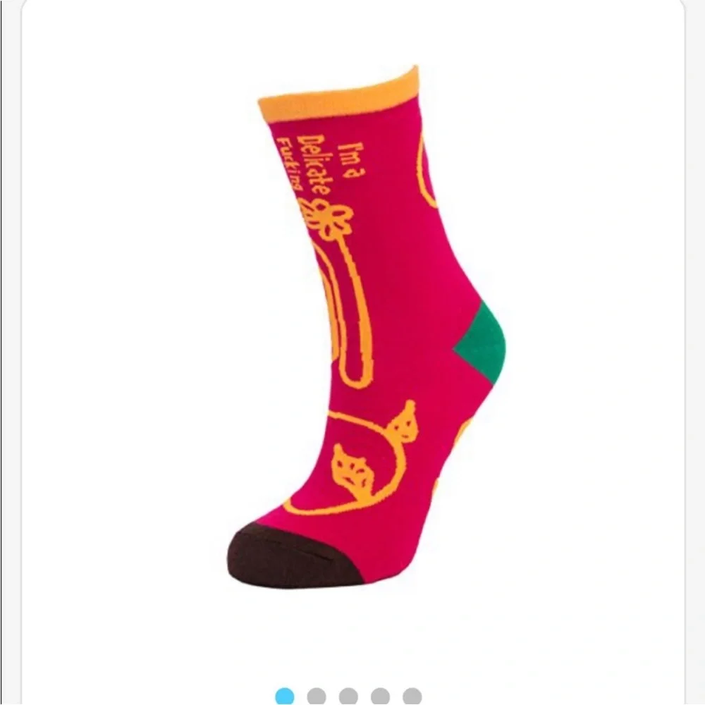 New I’m a delicate f@cking flower novelty gag gift socks unisex